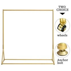 BOSURU Modern Clothes Rack Retail Display Clothes Rack Freestanding Garment Rack Easy Assemble Clothing Rack For Bedroom Or Boutiques Gold 59" L 12 BOSURU Modern Clothes Rack Retail Display Clothes Rack Freestanding Garment Rack Easy Assemble Clothing Rack For Bedroom Or Boutiques Gold 59" L -Songmics Furniture Shop 41NWMegOsaL