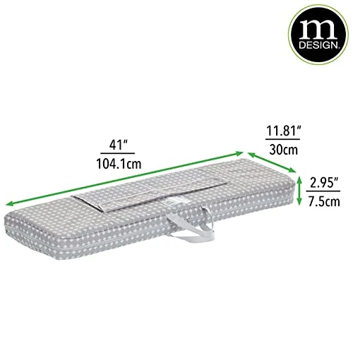 MDesign Long Gift Wrapping Organizer Storage Bag With Handles - Wrapping Paper Holder For Christmas And Holiday Giftwrap - Zipper Closure Wrapping Paper Storage Bag Container With Polka Dots - Gray 3 MDesign Long Gift Wrapping Organizer Storage Bag With Handles - Wrapping Paper Holder For Christmas And Holiday Giftwrap - Zipper Closure Wrapping Paper Storage Bag Container With Polka Dots - Gray - Image 3