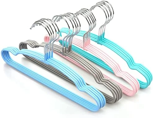 TOPIA HANGER Non Slip Hanger 20 Pack, Metal Clothes Hangers Space Saving, Heavy Duty Rubber Coated Wire Hanger For Coat, Shirt, Dress, Pants-Pink, CT12P 8 TOPIA HANGER Non Slip Hanger 20 Pack, Metal Clothes Hangers Space Saving, Heavy Duty Rubber Coated Wire Hanger For Coat, Shirt, Dress, Pants-Pink, CT12P - Image 8