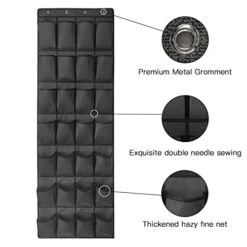 TidyMaster 2 Pack 28 Large Pockets Hanging Shoe Organizer Over The Door Shoe Rack For Closet Door Storage Shoe Holder Hanger.8+8Hooks.Imitation Linen Gray 13 TidyMaster 2 Pack 28 Large Pockets Hanging Shoe Organizer Over The Door Shoe Rack For Closet Door Storage Shoe Holder Hanger.8+8Hooks.Imitation Linen Gray -Songmics Furniture Shop 41NbSkEE4NL