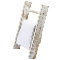 MyGift 16 Inch Rustic Whitewashed Wood Countertop Kitchen Towel Ladder With 3 Rungs, Farmhouse Bathroom Hand Towel Holder Rack 8 MyGift 16 Inch Rustic Whitewashed Wood Countertop Kitchen Towel Ladder With 3 Rungs, Farmhouse Bathroom Hand Towel Holder Rack -Songmics Furniture Shop 41NcrhakxfL