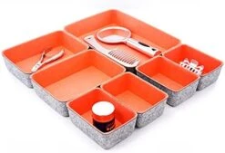 Welaxy Drawer Organizers Bins Felt Storage Bin Office Organizer Shallow Small Desk Organizer Trays Draw Dividers 7-piece (Turquoise) 23 Welaxy Drawer Organizers Bins Felt Storage Bin Office Organizer Shallow Small Desk Organizer Trays Draw Dividers 7-piece (Turquoise) -Songmics Furniture Shop 41NdzSEB5CL. AC