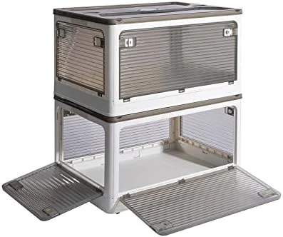 SummerRay Folding Storage Bins With Wheels Stackable Plastic Closet White 18Gal 2pcs 6 SummerRay Folding Storage Bins With Wheels Stackable Plastic Closet White 18Gal 2pcs - Image 6