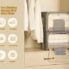 Furnhome 3 Pack Clothes Storage Organizer, Large Storage Bins For Closet, Foldable Clothing Storage Bins For Shelves With Zippers & Clear Window & Reinforced Handles-72L, Grey.