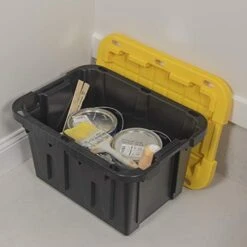 CX Original BLACK & YELLOW 12-Gallon Storage Containers With Lids, Stackable (4 Pack) 9 CX Original BLACK & YELLOW 12-Gallon Storage Containers With Lids, Stackable (4 Pack) -Songmics Furniture Shop 41NwyVxttXL