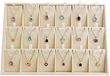 Large Beige Premium Quality Velvet Glasses Box Tray Stackable Practical Trade Show Home Use Jewelry Display Organizer 13 Large Beige Premium Quality Velvet Glasses Box Tray Stackable Practical Trade Show Home Use Jewelry Display Organizer - Image 13