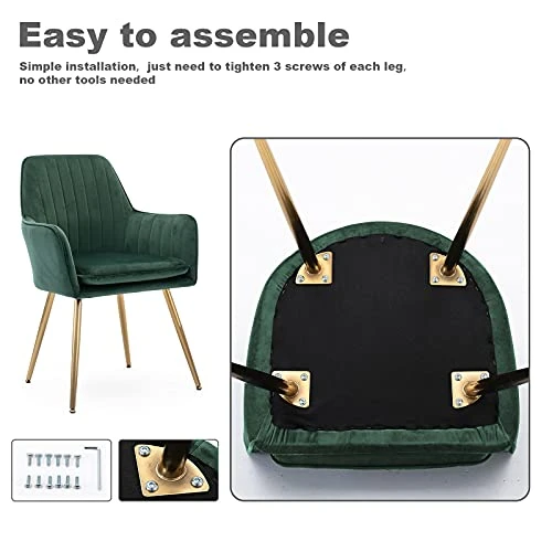 ASIMIL Living Room Chair Set Of 2 Accent Chairs Living Room Set Of 2 Modern Dining Chairs Velvet Dining Chairs Upholstered Dining Chairs Mid Century Modern Accent Chair Green 3 ASIMIL Living Room Chair Set Of 2 Accent Chairs Living Room Set Of 2 Modern Dining Chairs Velvet Dining Chairs Upholstered Dining Chairs Mid Century Modern Accent Chair Green - Image 3