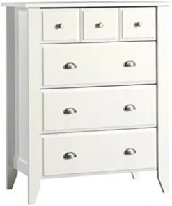 Sauder Shoal Creek 4-Drawer Dresser, L: 34.72" X W: 18.58" X H: 42.68", Soft White Finish 5 Sauder Shoal Creek 4-Drawer Dresser, L: 34.72" X W: 18.58" X H: 42.68", Soft White Finish -Songmics Furniture Shop 41O05II 4L. AC