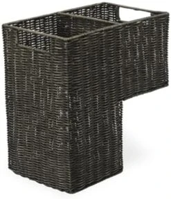 KOUBOO Wicker Step Basket, Natural, Wicker Basket, Staircase Basket, Organizer, Wood Stairs, Carpet Stairs, Compact, Stair Decor -Songmics Furniture Shop 41O0C0V10ML. AC