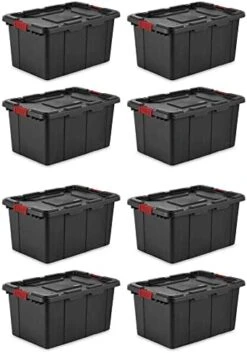 Sterilite 14649006 15 Gallon/57 Liter Industrial Tote, Black Lid & Base W/ Racer Red Latches, 6-Pack 20 Sterilite 14649006 15 Gallon/57 Liter Industrial Tote, Black Lid & Base W/ Racer Red Latches, 6-Pack -Songmics Furniture Shop 41O29ymIAJL. AC