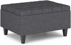 SIMPLIHOME Harrison 36 Inch Wide Square Coffee Table Lift Top Storage Ottoman In Upholstered Slate Grey Tufted Linen Look Fabric For The Living Room, Transitional 29 SIMPLIHOME Harrison 36 Inch Wide Square Coffee Table Lift Top Storage Ottoman In Upholstered Slate Grey Tufted Linen Look Fabric For The Living Room, Transitional -Songmics Furniture Shop 41O5sWbvA6L. AC