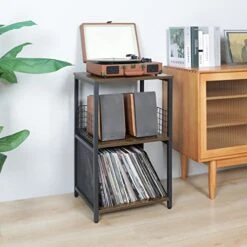 Honkazita Record Player Stand, Vinyl Record Storage Table With 2-Tier Record Player Cabinet For Albums, Vinyl Storage End Table Turntable Stand Record Display Table For Bedroom Living Room, Brown 9 Honkazita Record Player Stand, Vinyl Record Storage Table With 2-Tier Record Player Cabinet For Albums, Vinyl Storage End Table Turntable Stand Record Display Table For Bedroom Living Room, Brown -Songmics Furniture Shop 41O6gyDsPIL