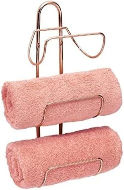 MDesign Modern Decorative Metal 3-Level Wall Mount Towel Rack Holder And Organizer For Storage Of Bathroom Towels, Washcloths, Hand Towels - Satin 18 MDesign Modern Decorative Metal 3-Level Wall Mount Towel Rack Holder And Organizer For Storage Of Bathroom Towels, Washcloths, Hand Towels - Satin -Songmics Furniture Shop 41OEfrPYWL. AC