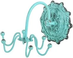 NIKKY HOME Wall Mounted Hooks Jewelry Organizer Rustic Hanging Vintage Decorative Shabby Chic Jewelry Storage Display Hanger For Necklace, Earrings, Rings, Belt, Hat, Gift For Women Girl Lady, Green 12 NIKKY HOME Wall Mounted Hooks Jewelry Organizer Rustic Hanging Vintage Decorative Shabby Chic Jewelry Storage Display Hanger For Necklace, Earrings, Rings, Belt, Hat, Gift For Women Girl Lady, Green -Songmics Furniture Shop 41OO35a6L. AC