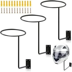 SnowTing 3 Pack Helmet Holder Wall Mount Motorcycle Helmet Holders Stand, Helmet Hangers For Hats Caps, Ball Holder Hanger, Wall Mounted Hat And Wig Holder Hat Wall Display -Songmics Furniture Shop 41OOlG6EIYL. AC