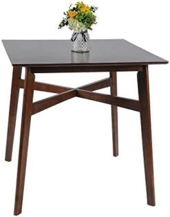 LUCKYERMORE Dining Room Table Wood Leg 36” High Top Table, Crossbar Reinforcement Strengthen Stability, Counter Height Dining Table, Square Kitchen Table -Songmics Furniture Shop 41OUX0UzN7L. AC