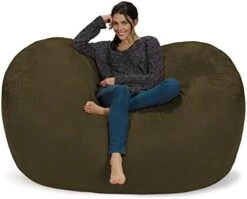 Chill Sack Bean Bag Chair: Huge 6' Memory Foam Furniture Bag And Large Lounger - Big Sofa With Soft Micro Fiber Cover - Royal Blue -Songmics Furniture Shop 41OgGHJhRKL. AC