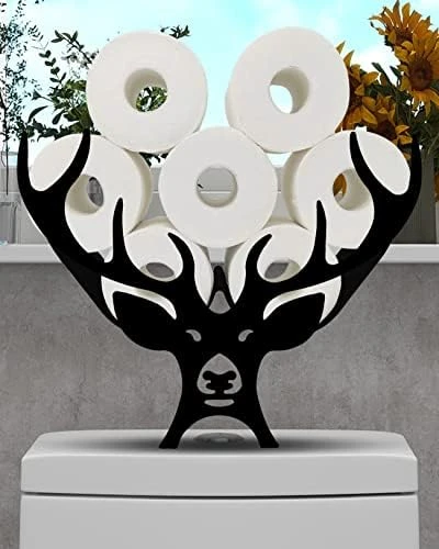 Dragon Toilet Paper Holder Stand, Black Metal Bathroom Tissue Storage Holds 5 Rolls, Free Standing Farmhouse Bathroom Stand Decor Accessory 7 Dragon Toilet Paper Holder Stand, Black Metal Bathroom Tissue Storage Holds 5 Rolls, Free Standing Farmhouse Bathroom Stand Decor Accessory - Image 7