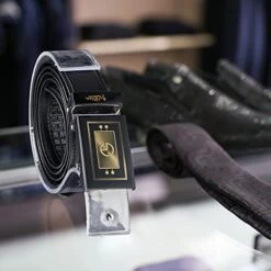 10 Pieces Acrylic Belt Display Stands Acrylic Belt Holder Clear Belt Organizer Belt Display Case Space Saver Case For Men And Women Belt, Store Display Or Home Use -Songmics Furniture Shop 41P2fZH71ES