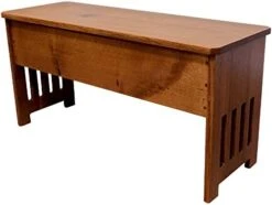 RRD Wooden Storage Bench – Mission Style Entryway Bench W/Flip Top Lid – Solid Oak Wood Dining Bench W/Slats – Rustic Bench With Storage – Anti-Slam Hinges Wood Bench (36'', Oak Wood, Michaels Stain) -Songmics Furniture Shop 41P2xYIa93L. AC 2