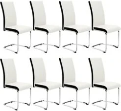 SICOTAS Dining Chairs Set Of 2 - Modern Kitchen Chairs Faux Leather, High Back Dining Room Chairs With Metal Base, Upholstered Dinner Chairs, 2 PCS Armless Side Chair For Dining Room And Kitchen,Black -Songmics Furniture Shop 41P3Fhbh88L. AC