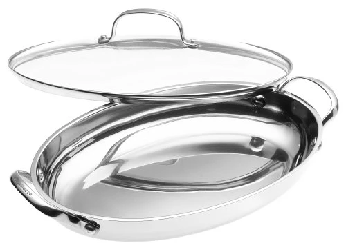 Cuisinart 7BSO-34 Stainless 13-1/2-Inch Oval Buffet Servers 2 Cuisinart 7BSO-34 Stainless 13-1/2-Inch Oval Buffet Servers - Image 2