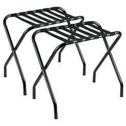 Ulimart Luggage Rack 2Pcs Upgraded Suitcase Stand,Folding Steel Frame,Luggage Rack For Guest Room,Luggage Rack For Suitcases For Bedroom,Easy Assembly Guest Room Essentials