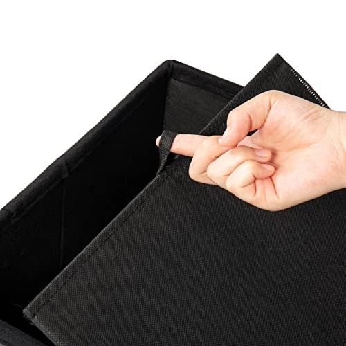 Otto & Ben Folding Chest With Memory Foam Seat Tufted Faux Leather Trunk Bedroom Ottomans Bench End Table, 45 Inch, Black 4 Otto & Ben Folding Chest With Memory Foam Seat Tufted Faux Leather Trunk Bedroom Ottomans Bench End Table, 45 Inch, Black - Image 4