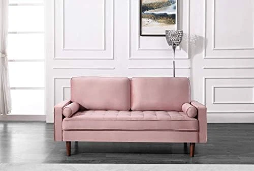 Container Furniture Direct Womble Velvet Upholstered Living Room Diamond Tufted Chesterfield Sofa With Gleaming Nailheads, Midnight 12 Container Furniture Direct Womble Velvet Upholstered Living Room Diamond Tufted Chesterfield Sofa With Gleaming Nailheads, Midnight - Image 12