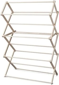Peaceful Classics Wooden Laundry Rack - Amish Handmade Wooden Clothes Drying Rack - Foldable Drying Rack For Towel, Blanket, Linen Household Essentials - For Indoor Or Outdoor Use (38" X 30" X 13") 11 Peaceful Classics Wooden Laundry Rack - Amish Handmade Wooden Clothes Drying Rack - Foldable Drying Rack For Towel, Blanket, Linen Household Essentials - For Indoor Or Outdoor Use (38" X 30" X 13") -Songmics Furniture Shop 41Q4OIqSKNL. AC