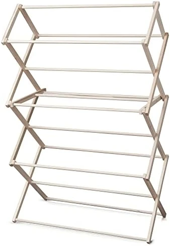 Peaceful Classics Wooden Laundry Rack - Amish Handmade Wooden Clothes Drying Rack - Foldable Drying Rack For Towel, Blanket, Linen Household Essentials - For Indoor Or Outdoor Use (38" X 30" X 13") 5 Peaceful Classics Wooden Laundry Rack - Amish Handmade Wooden Clothes Drying Rack - Foldable Drying Rack For Towel, Blanket, Linen Household Essentials - For Indoor Or Outdoor Use (38" X 30" X 13") - Image 5