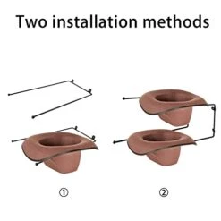 Himior Cowboy Hat Rack-8 Pack Cowboy Hat Holder Organizer, Cowboy Hat Rack For Wall Display, Wall Mount Hat Hangers，Cowboy Hat Display Rack Display Cowboy Hat For Wall -Songmics Furniture Shop 41Q6en4lnxL