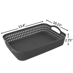 Zerdyne 6 Packs Large Plastic Storage Basket Tray With Handle, Gray 10 Zerdyne 6 Packs Large Plastic Storage Basket Tray With Handle, Gray -Songmics Furniture Shop 41QAfugVYYL