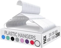 Utopia Home Clothes Hangers 50 Pack - Plastic Hangers Space Saving - Durable Coat Hanger With Shoulder Grooves (Black) -Songmics Furniture Shop 41QKvQluXYL. AC