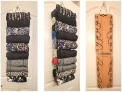 The Roll Keeper - Closet Storage And Organization - Hanging Closet System - NEW 2022 Design - Closet Space Saver For T-shirts & Leggings – Holds 20 - Black Elastic -Songmics Furniture Shop 41QRDxDL1GL. AC