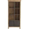 Crestview Collection Darlington 2 Glass Door Brown Wood And Metal Curio Cabinet