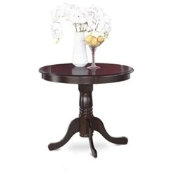 East West Furniture Wooden Dining Table Set- 4 Great Dining Room Chairs - A Lovely Round Dining Table- Faux Leather Seat And Cappuccino Finish Round Wooden Table 17 East West Furniture Wooden Dining Table Set- 4 Great Dining Room Chairs - A Lovely Round Dining Table- Faux Leather Seat And Cappuccino Finish Round Wooden Table -Songmics Furniture Shop 41QS5eEVEnL