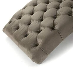 Christopher Knight Home Garret Tufted Velvet Chaise Lounge, Grey / Dark Brown -Songmics Furniture Shop 41QTBzw0mSL