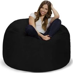 Chill Sack Bean Bag Chair: Giant 4' Memory Foam Furniture Bean Bag - Big Sofa With Soft Micro Fiber Cover - Charcoal -Songmics Furniture Shop 41QU97dncQL. AC