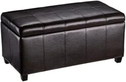 FIRST HILL FHW Marion Rectangular Storage Ottoman, Russet Brown -Songmics Furniture Shop 41QVy8pZnL. AC