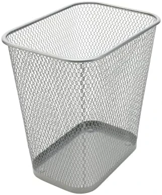 Ybmhome Steel Mesh Rectangular Open Top Waste Basket Bin Trash Can For Office Home 8x12x12 Inches 1103s (1, Black) 2 Ybmhome Steel Mesh Rectangular Open Top Waste Basket Bin Trash Can For Office Home 8x12x12 Inches 1103s (1, Black) - Image 2