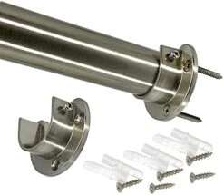 Desunia Custom Cut | Up To 72" | Heavy Duty Satin Nickel Closet Rod | 1 5/16" Dia. | W/Matching End Brackets 19 Desunia Custom Cut | Up To 72" | Heavy Duty Satin Nickel Closet Rod | 1 5/16" Dia. | W/Matching End Brackets -Songmics Furniture Shop 41Qce3rJq7L. AC 4