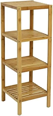 Kinsuite 3-Tier Bamboo Shelf Plant Flower Stand Storage Rack Bathroom Kitchen Living Room Holder 6 Kinsuite 3-Tier Bamboo Shelf Plant Flower Stand Storage Rack Bathroom Kitchen Living Room Holder - Image 6