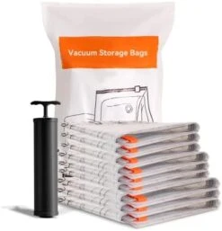Wevac Jumbo Vacuum Storage Bag (Jumbo X 6) | Space Saver With Premium Electric Pump | Double Zip Seal | Special-Grip Clip | Ideal For Clothes, Blanket Compression And Travelling -Songmics Furniture Shop 41QnoKo4XrL. AC