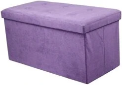 Sorbus Storage Ottoman Bench – Collapsible/Folding Bench Chest With Cover – Perfect Toy And Shoe Chest, Hope Chest, Pouffe Ottoman, Seat, Foot Rest, – Contemporary Faux Suede (Purple) -Songmics Furniture Shop 41QyYxflyJL. AC