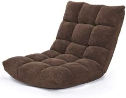 Casart Floor Chair Lounger Folding Gaming Sofa Chaise Lounge With 14 Adjustable Position,Steel Frame,Sponge Padded Sleeper Bed Couch Recliner(Pink) -Songmics Furniture Shop 41R0r7U7dDL. AC