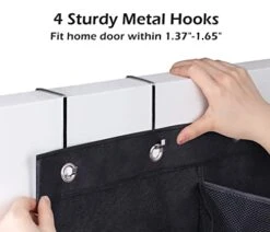 KIMBORA Boots Hanging Shoe Organizer For Closet 12 Extra Large Mesh Pockets Over The Door Shoe Rack For Men Shoes Size 16, Black -Songmics Furniture Shop 41R3uVjU19L