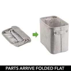 MDesign Narrow Fabric Storage Bin Basket With Handles For Bathroom Closet, Vanity, Cabinet, Cubby, Countertop, Tall Slim Baskets For Towels, Toilet Tissue, Crane Collection - Light Gray 15 MDesign Narrow Fabric Storage Bin Basket With Handles For Bathroom Closet, Vanity, Cabinet, Cubby, Countertop, Tall Slim Baskets For Towels, Toilet Tissue, Crane Collection - Light Gray -Songmics Furniture Shop 41R6zFDylIL