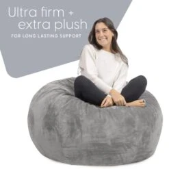 Milliard Big Ultra Supportive Stuffed Bean Bag Chair Couch For Adults And Kids Filled With Shredded Foam (Grey) -Songmics Furniture Shop 41REQdIP2sL