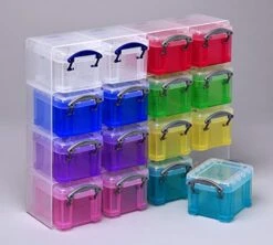 Really Useful Box 16x0.14 Litre Plastic Storage Box Organiser Clear & Assorted -Songmics Furniture Shop 41RFUKIHZOL